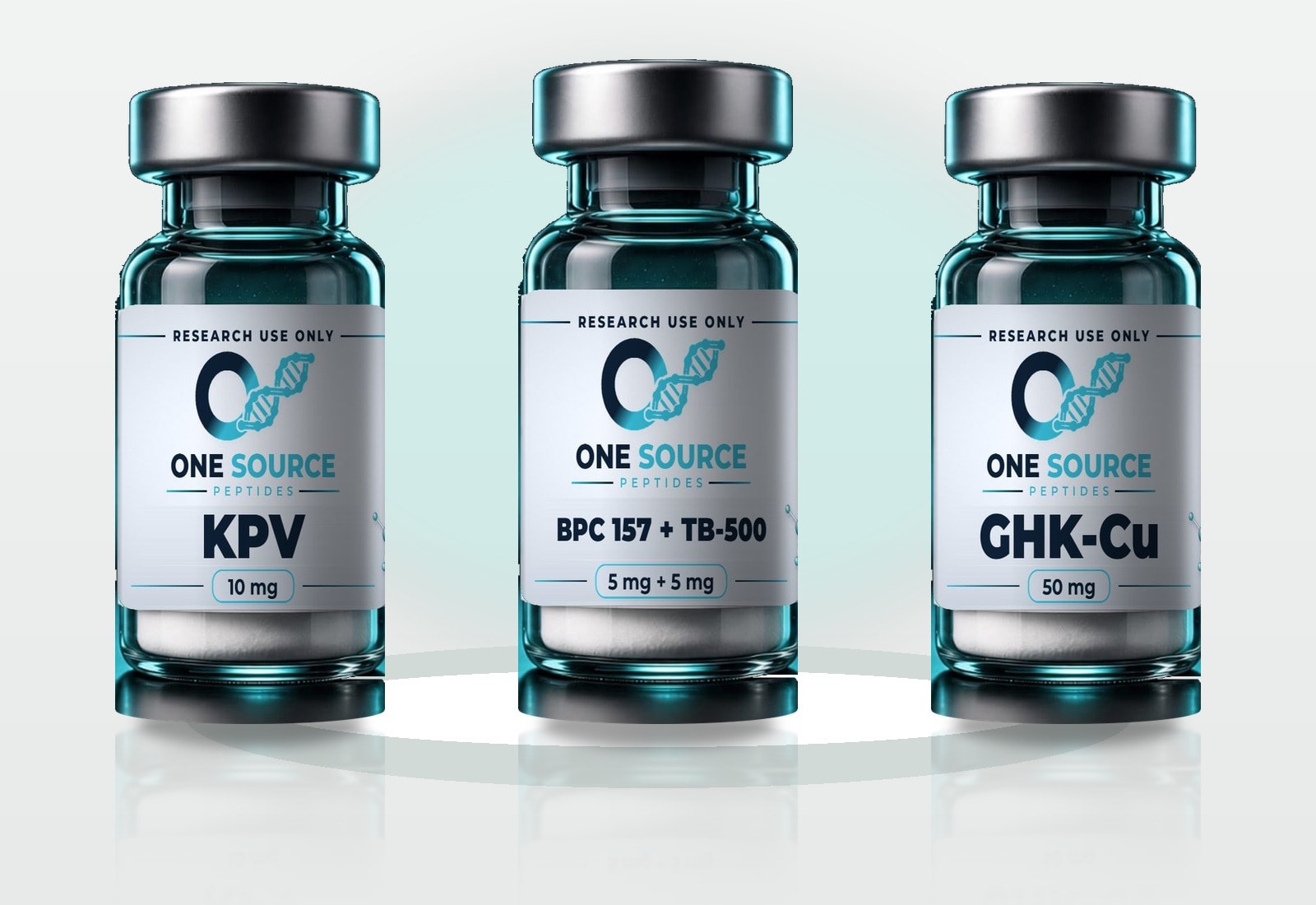 BPC-157 5mg + TB-500 5mg (BB10) and KPV and GHK-Cu research vials
