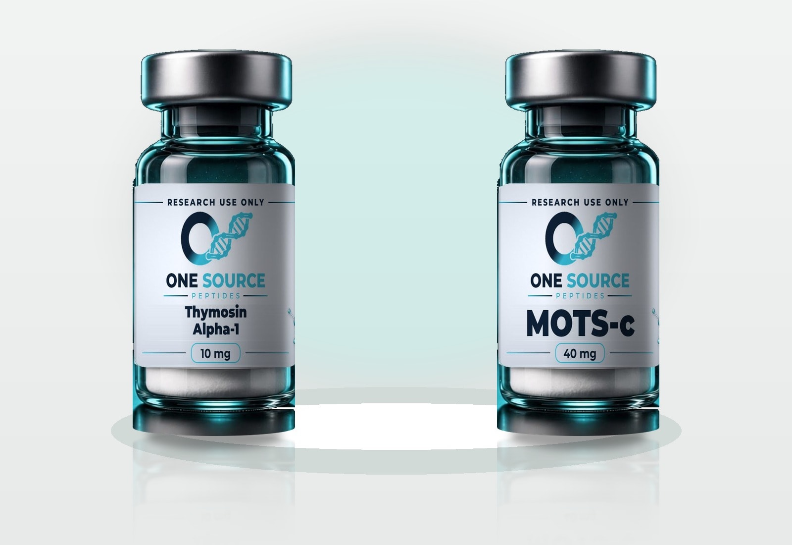 Thymosin Alpha-1 and MOTS-c research vials