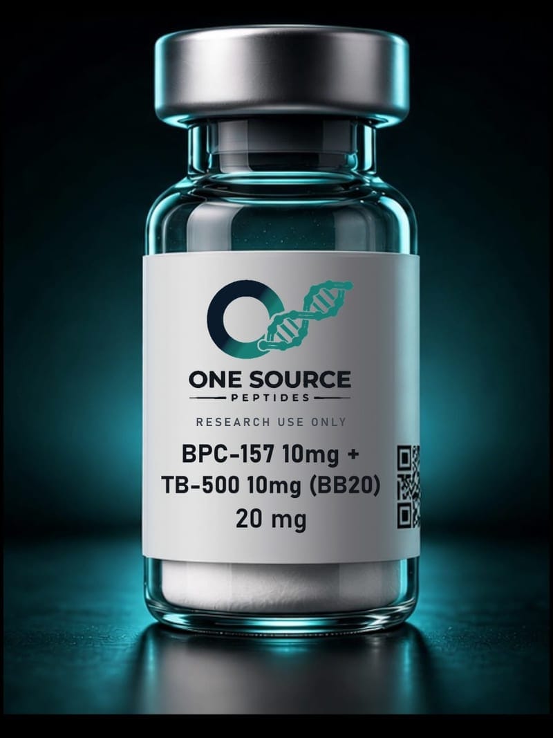 BPC-157 10mg + TB-500 10mg (BB20) research vial, 20mg