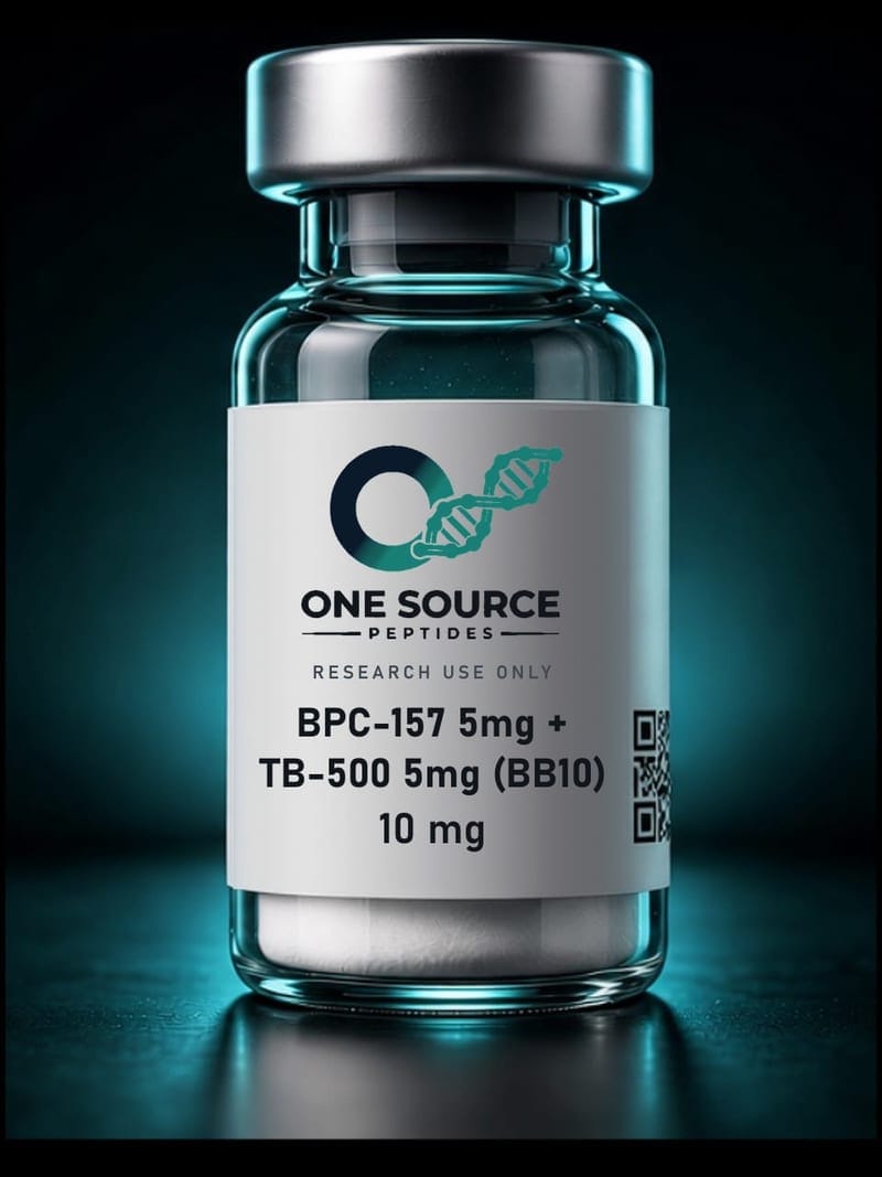 BPC-157 5mg + TB-500 5mg (BB10) research vial, 10mg